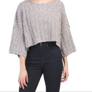 NWT Free People Good day Pullover cropped sweater size L